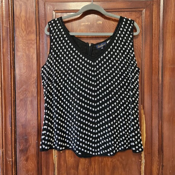 Vintage Luisa Spagnoli beaded 100% silk swing top - Picture 1 of 8